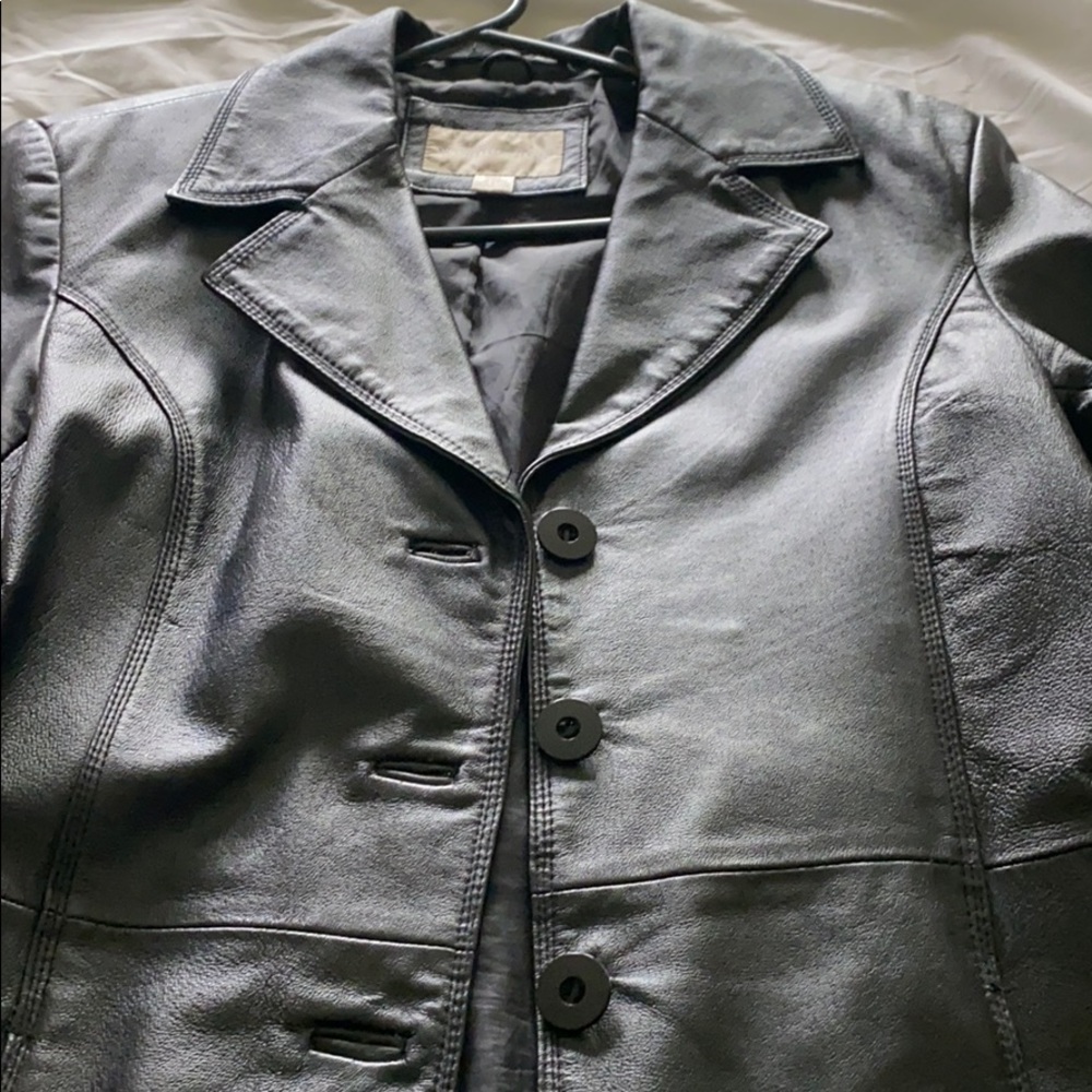 Black leather
